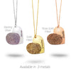 Custom Silver Fingerprint and Name Heart Necklace