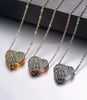 Custom Stainless Steel Fingerprint Heart Ash Cremation Necklace
