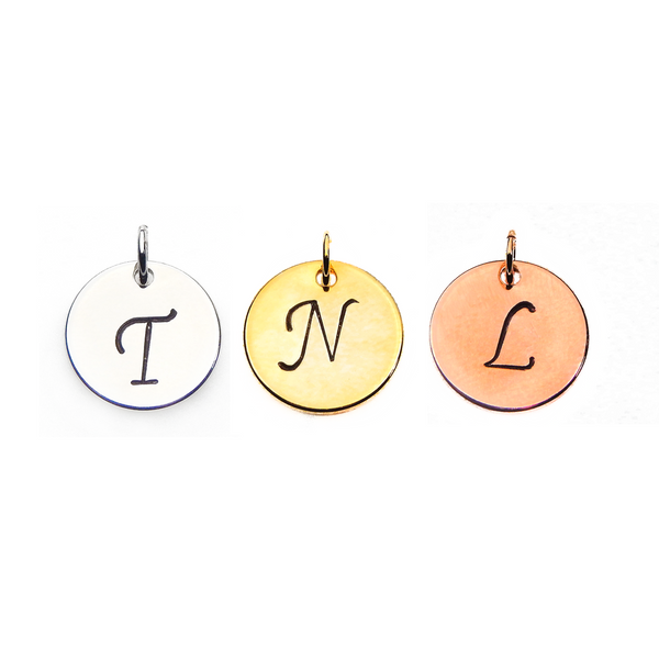 Circle Charm Add On - Silver - Gold - Rose Gold
