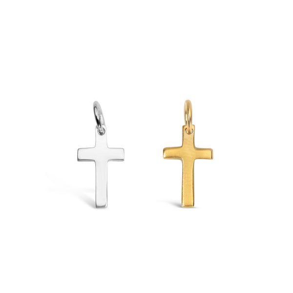 Cross Charm Add On - Silver - Gold