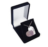 Custom Silver Fingerprint and Name Heart Necklace