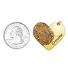 Gold Filled Custom Fingerprint and Name Heart Necklace