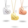 Custom Silver Handwriting Heart Necklace