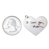 Custom Silver Handwriting Heart Necklace