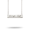 Custom Handwriting Bar Necklace Stainless Steel