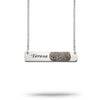 Custom Bar Fingerprint and Name Necklace Stainless Steel