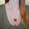 Rose Gold Filled Actual Fingerprint Heart Necklace