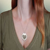 Solid Sterling Silver Fingerprint Heart Necklace