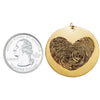 Gold Filled Actual Fingerprint Heart Necklace