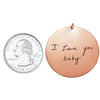 Rose Gold Filled Handwriting Necklace