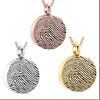 Custom Stainless Steel Fingerprint Ash Cremation Necklace