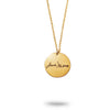 Gold Filled Personalized Handwriting Small Round Necklace