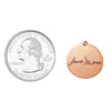 Rose Gold Filled Personalized Handwriting Small Round Necklace