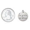 Personalized Sterling Silver Handwriting Small Round Necklace