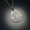 Custom Sterling Silver Teardrop Fingerprint Necklace