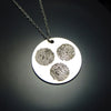 Custom Three Fingerprints Circles Necklace