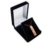 Custom Rose Gold Plated Handwriting Vertical Bar Necklace