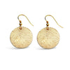 Gold Filled Fingerprint Round Earrings