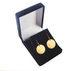 Gold Filled Fingerprint Round Earrings