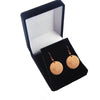 Rose Gold Filled Fingerprint Round Earrings