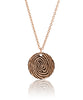Rose Gold Filled Actual Fingerprint Small Round Necklace