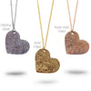 Custom Rose Gold Filled Fingerprints Heart Necklace