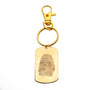 Custom Gold Filled Fingerprint Dog Tag Keychain or Necklace