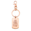 Custom Rose Gold Filled Fingerprint Dog Tag Keychain or Necklace