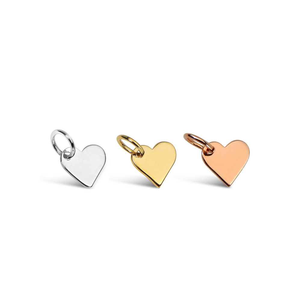 Tiny Heart Charm Add On - Silver - Gold - Rose Gold
