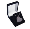 Custom Silver Fingerprints Heart Necklace