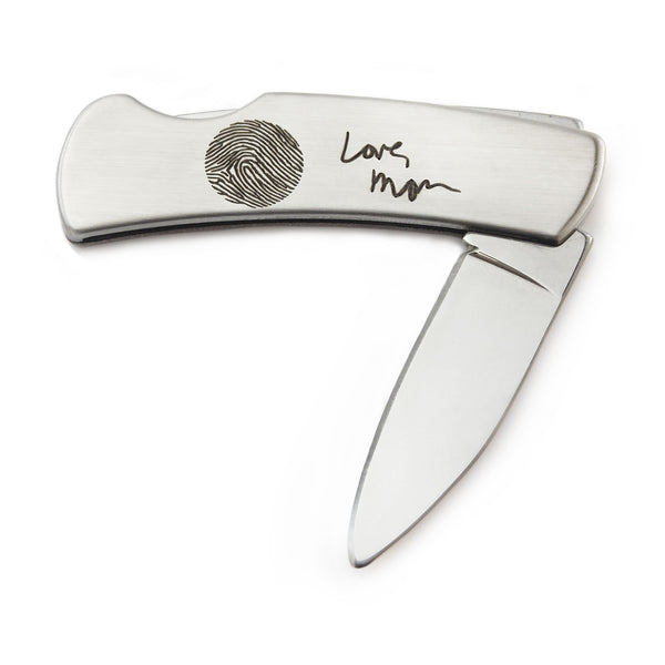 Custom Fingerprint and Handwriting Stainless Steel Small Pocket Knife