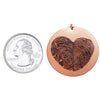 Rose Gold Filled Actual Fingerprint Heart Necklace
