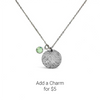 Solid Sterling Silver Actual Fingerprint Small Round Necklace