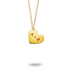 Custom Initials Small Heart Necklace Gold Filled