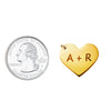 Custom Initials Small Heart Necklace Gold Filled