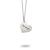 Custom Initials Small Heart Necklace Sterling Silver