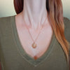 Rose Gold Filled Actual Fingerprint Small Round Necklace
