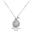Custom Sterling Silver Teardrop Fingerprint Necklace