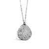 Custom Sterling Silver Teardrop Fingerprint Necklace