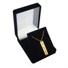 Custom Gold Plated Handwriting Vertical Bar Necklace