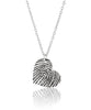 Custom Silver Fingerprint Small Heart Necklace